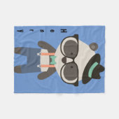 Personalisierter Hipster Cool Panda Bear Baby Fleecedecke (Vorderseite (Horizontal))