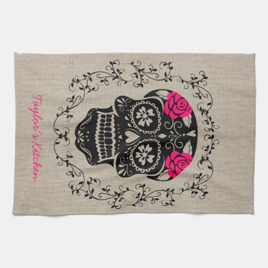 Personalisierter Hipster Zuckerhut Küchentuch (Horizontal)