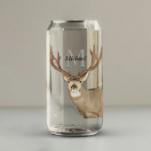 Personalisierter Hirschjagd Monogram Antler Groom Dosenglas