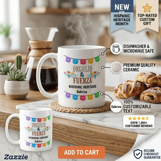 Personalisierter Hispanic Heritage Month Becher | Kaffeetasse