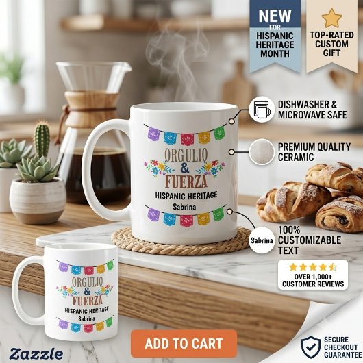 Personalisierter Hispanic Heritage Month Becher | Kaffeetasse