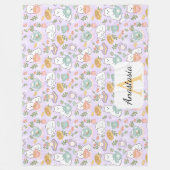 Personalisierter Hochtee-Monogramm-Name Pastell-Li Fleecedecke (Vorderseite)