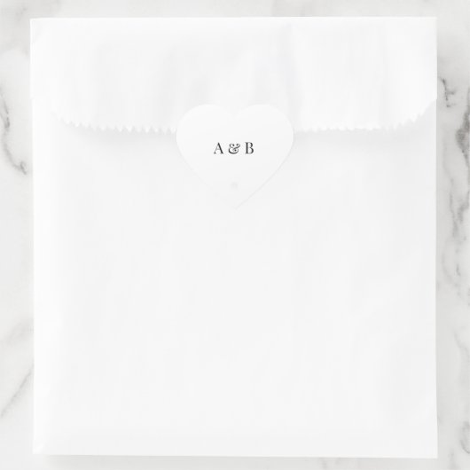 Personalisierter Hochzeit-Umschlag-Aufkleber | Ini Herz-Aufkleber (Tasche)