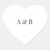 Personalisierter Hochzeit-Umschlag-Aufkleber | Ini Herz-Aufkleber (Vorderseite)