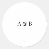 Personalisierter Hochzeit-Umschlag-Aufkleber | Ini Runder Aufkleber (Vorderseite)