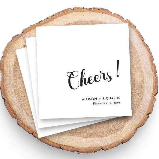Personalisierter Hochzeitcocktail Napkins mit Name Serviette