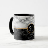 Personalisierter Hochzeits- oder Geburtstags-Kaffe Tasse (Vorderseite Links)