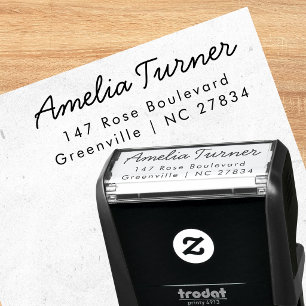 Personalisierter Hochzeits-Rücksendeadress-Stempel Permastempel