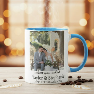 Personalisierter Hochzeits-Verlobungs-Foto-Kaffeeb Tasse