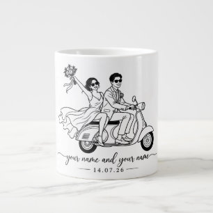 Personalisierter Hochzeitsbecher für Paare Jumbo-Tasse