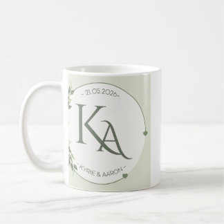Personalisierter Hochzeitsbecher KA Initialen & Da Kaffeetasse