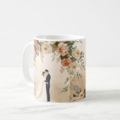 Personalisierter Hochzeitsbecher Kaffeetasse (Vorderseite Links)