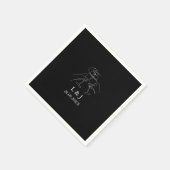 Personalisierter Hochzeitscocktail mit Schwarz-Min Serviette (Ecke)