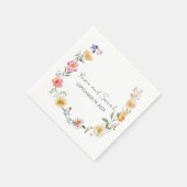 Personalisierter Hochzeitscocktail Napkin Serviette (Ecke)