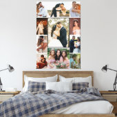 Personalisierter Hochzeitscollage-Leinwanddruck mi Leinwanddruck (Insitu (Schlafzimmer))