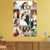 Personalisierter Hochzeitscollage-Leinwanddruck mi Leinwanddruck (Insitu (Wohnzimmer))