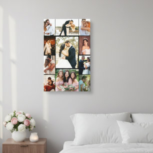 Personalisierter Hochzeitscollage-Leinwanddruck mi Leinwanddruck