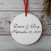 Personalisierter Hochzeitscouch, unser erstes Weih Keramik Ornament