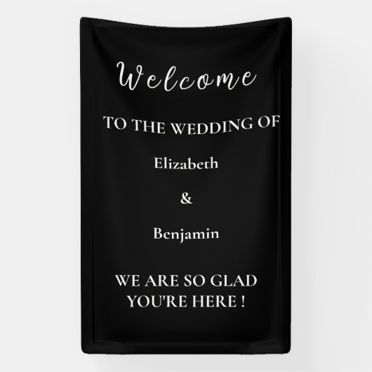 Personalisierter Hochzeitsdekor Probenparty-Willko Banner (Vertikal)