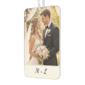 Personalisierter Hochzeitsfoto mit Initialen Autolufterfrischer (Links)
