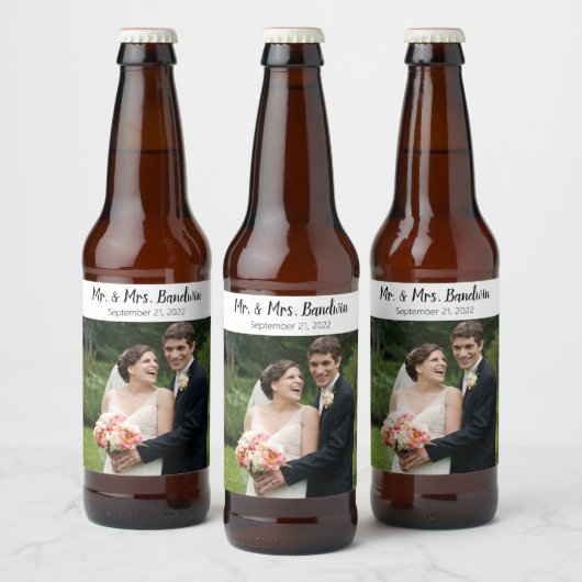 Personalisierter Hochzeitsgroom Trauzeuge Bierflaschenetikett (Flaschen)