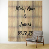 Personalisierter Hochzeitshintergrund Wandteppich (Beispiel)