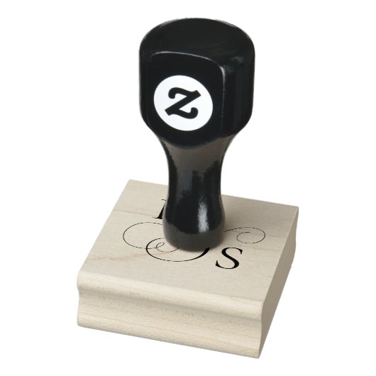 Personalisierter Hochzeitsinitialstempel Gummistempel (Stempel)