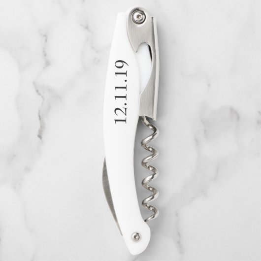 personalisierter Hochzeitskorkenzieher Kellnermesser (Rückseite)