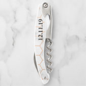 personalisierter Hochzeitskorkenzieher Kellnermesser (Rückseite)