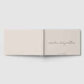 Personalisierter Hochzeitsname Elfenbeincreme Eleg Gästebuch (Voll)