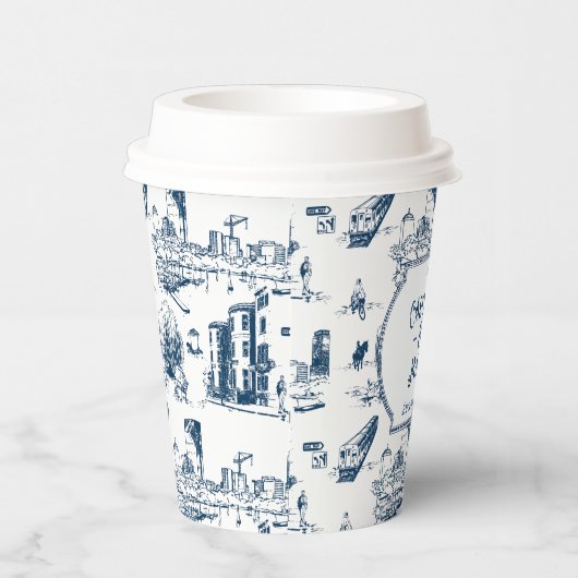 Personalisierter Hochzeitspapier-Cup der Boston To Pappbecher (Rechts)