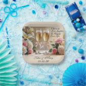 Personalisierter Hochzeitspapierbecher - Glücklich Pappteller (Party)