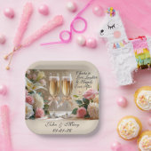 Personalisierter Hochzeitspapierbecher - Glücklich Pappteller (Party)