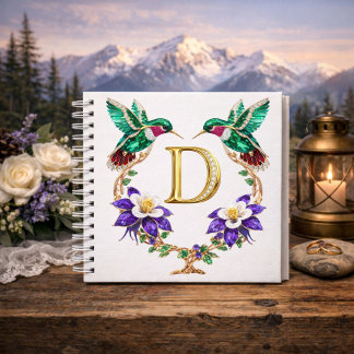 Personalisierter Hochzeitsplaner Buchstabe B Hummi Notizblock