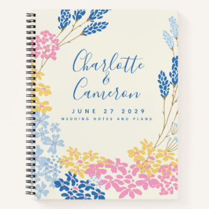 Personalisierter Hochzeitsplaner Stylisch Floral B Notizblock