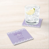 Personalisierter Hochzeitssender Untersetzer Lilac (Vor Ort)