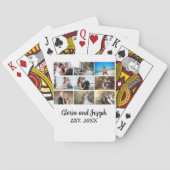 Personalisierter Hochzeitstag 9 FotoCollage Spielkarten (Rückseite)