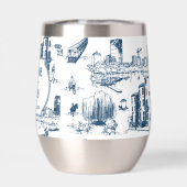 Personalisierter Hochzeitstag der Boston Toile Nav (Rückseite)