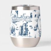 Personalisierter Hochzeitstag der Boston Toile Nav (Vorderseite)