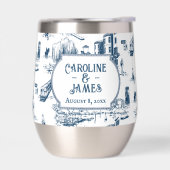 Personalisierter Hochzeitstag der Boston Toile Nav (Links)