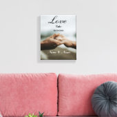 Personalisierter Hochzeitstag der Liebe Leinwanddruck (Insitu (Wohnzimmer))