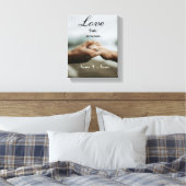 Personalisierter Hochzeitstag der Liebe Leinwanddruck (Insitu (Schlafzimmer))