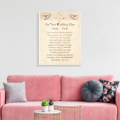 Personalisierter Hochzeitstag Gedicht Leinwand Kun (Insitu (Wohnzimmer))