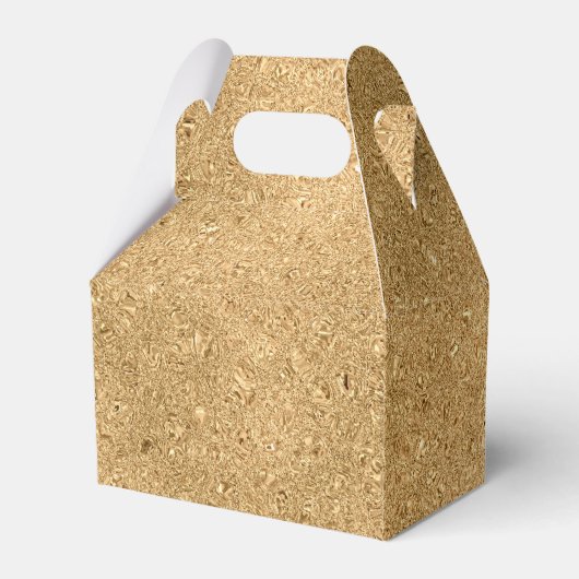 Personalisierter Hochzeitstag Gold Glitzer Geschenkschachtel (Rückseite)