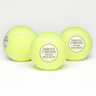 Personalisierter Hochzeitstag Große Match Tennisbälle