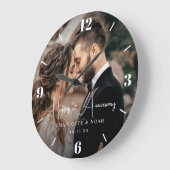 Personalisierter Hochzeitstag Große Wanduhr (Winkel)