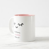 Personalisierter Hochzeitstag Guten Morgen Brautju Zweifarbige Tasse (Vorderseite Links)
