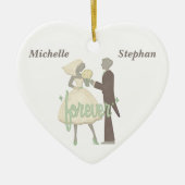 Personalisierter Hochzeitstag Keramikornament (Vorne)