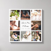 Personalisierter Hochzeitstag Leinwanddruck (Vorderseite)