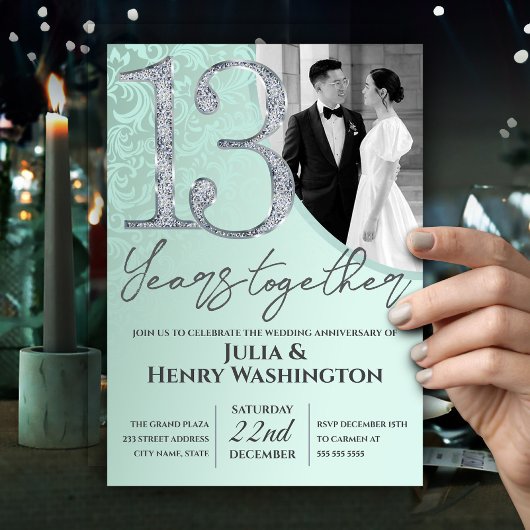 Personalisierter Hochzeitstag mit Foto Einladung